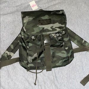 Army print mini backpack